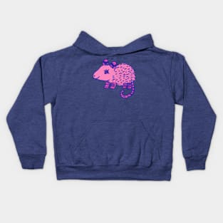 Doodled darling possum Kids Hoodie